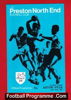 Preston North End v Aston Villa 1971