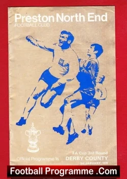 Preston North End v Derby County 1970 - Gold Edition - football programme
