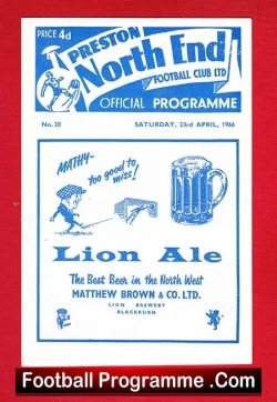 Preston North End v Southampton 1966