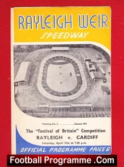 Rayleigh Speedway v Cardiff 1951 – Festival Of Britain