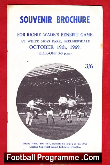 Richie Wade Testimonial Benefit Match Skelmersdale United 1969