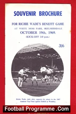 Richie Wade Testimonial Benefit Match Skelmersdale United 1969