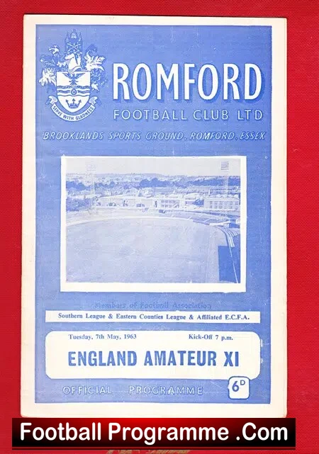 Romford v England Amateurs 1963