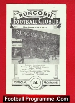 Runcorn v Macclesfield Town 1961