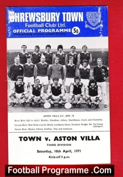 Shrewsbury Town v Aston Villa 1971