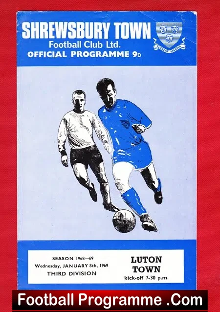 Shrewsbury Town v Luton Town 1969