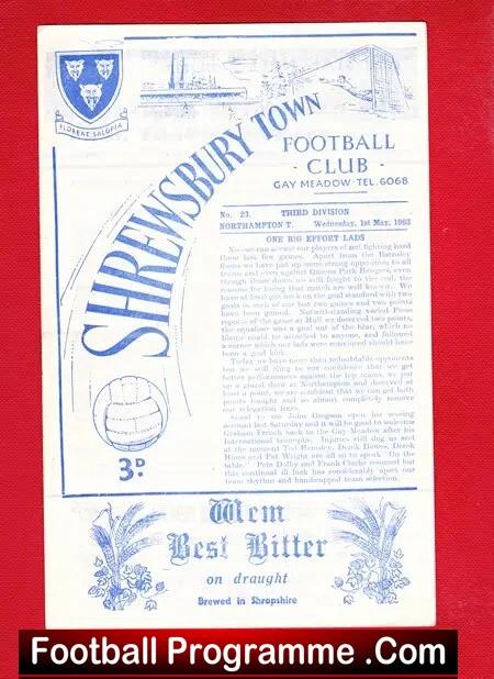 Shrewsbury Town v Northampton Town 1963