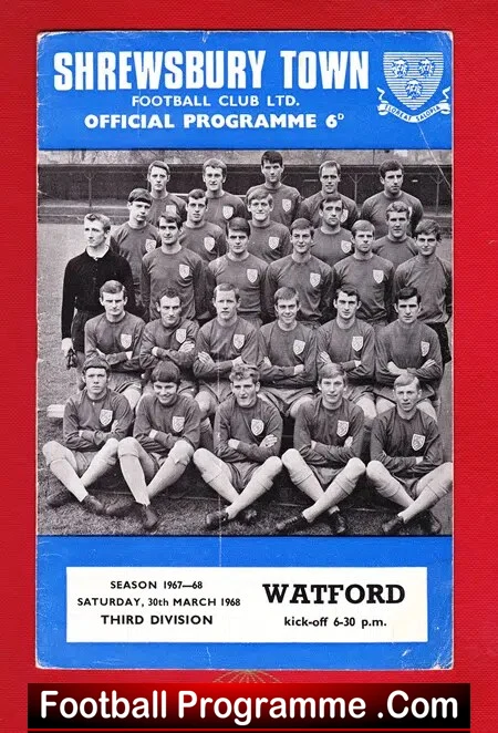 Shrewsbury Town v Watford 1968