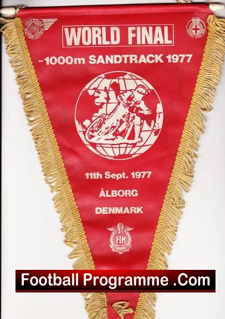 Speedway Sandtrack World Final Pennant 1977 - Denmark