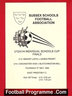 Sussex U12 U14 Schoolboys Finals at East Preston FC 1999