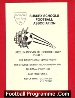 Sussex U12 U14 Schoolboys Finals at East Preston FC 1999