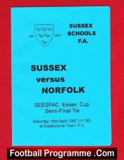 Sussex v Norfolk 1997 – Schoolboys Semi – Eastbourne Town