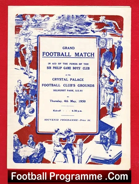 Tommy Lawton XI v Frank Swift XI 1950 – at Crystal Palace