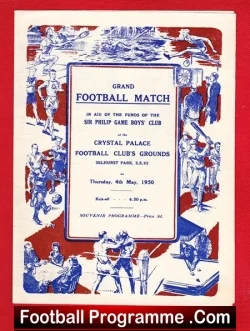 Tommy Lawton XI v Frank Swift XI 1950 – at Crystal Palace