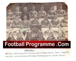 Walsall Football Team Multi Signed Autographed Picture 1950s