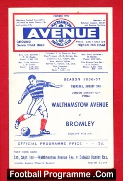 Walthamstow Avenue v Bromley 1956 – London Charity Cup Final
