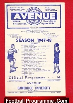 Walthamstow Avenue v Cambridge University 1947