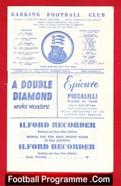 Walthamstow Avenue v Dagenham 1961 – Senior Cup Semi Final