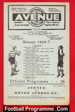 Walthamstow Avenue v Reno Sports 1947
