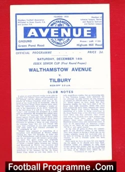 Walthamstow Avenue v Tilbury 1957 – Essex Senior Cup
