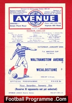 Walthamstow Avenue v Wealdstone 1953 – Amateur Cup