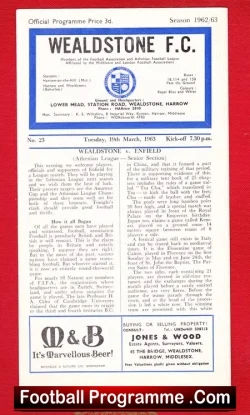 Wealdstone v Enfield 1963 – Athenian League