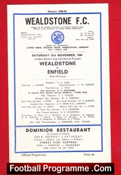 Wealdstone v Enfield 1964 – London Senior Cup