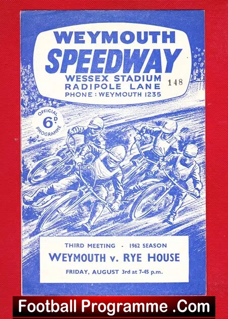 Weymouth Speedway v Rye House 1962 – Rained Off