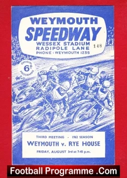 Weymouth Speedway v Rye House 1962 – Rained Off