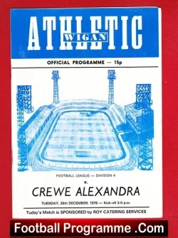 Wigan Athletic v Crewe Alexandra 1978