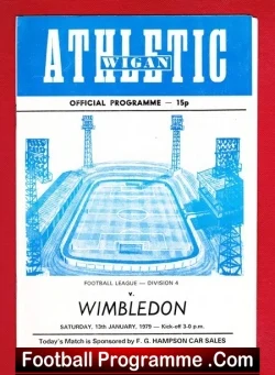 Wigan Athletic v Wimbledon 1979