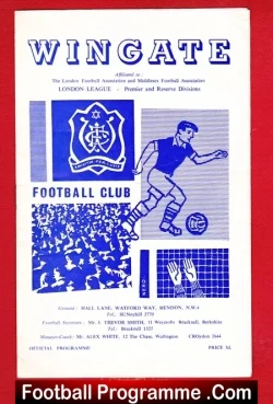 Wingate v Tilbury 1960 – London League