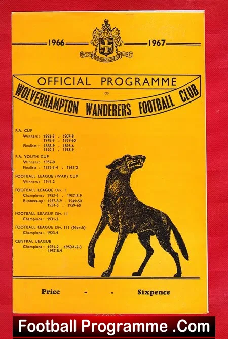 Wolves Wolverhampton v Everton 1967