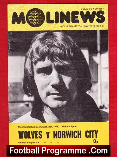Wolves Wolverhampton v Norwich City 1973