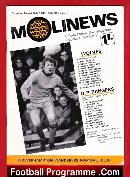 Wolves Wolverhampton v QPR 1968
