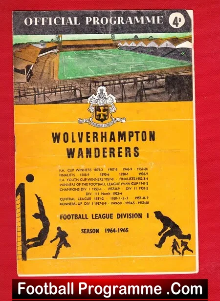 Wolves Wolverhampton v Stoke City 1965