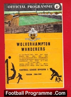 Wolves Wolverhampton v Stoke City 1965 - football programme