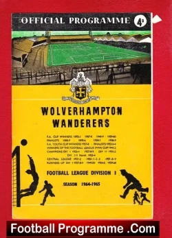 Wolves Wolverhampton v Sunderland 1965 - football programme