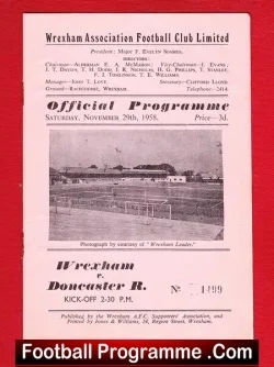 Wrexham v Doncaster Rovers 1958