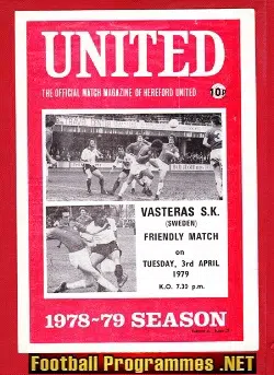 Hereford United v Vasteras SK 1979 - Sweden Football Team