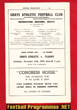 Grays Athletic v Tilbury 1959 – Essex Senior Cup