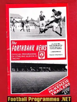 Stirling Albion v Glasgow Rangers 1993 - Opening Of Floodlights