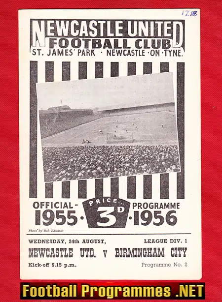Newcastle United v Birmingham City 1955