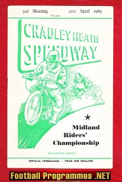 Cradley Heath Speedway v Midland Riders Championship 1969