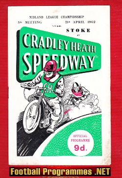 Cradley Heath Speedway v Stoke 1962