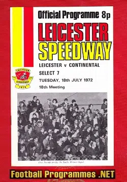 Leicester Speedway v Continental Select 1972