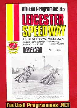 Leicester Speedway v Wimbledon 1972