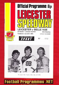 Leicester Speedway v Belle Vue 1972
