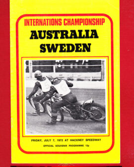 Australia Speedway v Sweden 1972 – At Hackney London