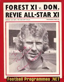 Sammy Chapman Testimonial Benefit Match Notts Forest 1976 SIGNED